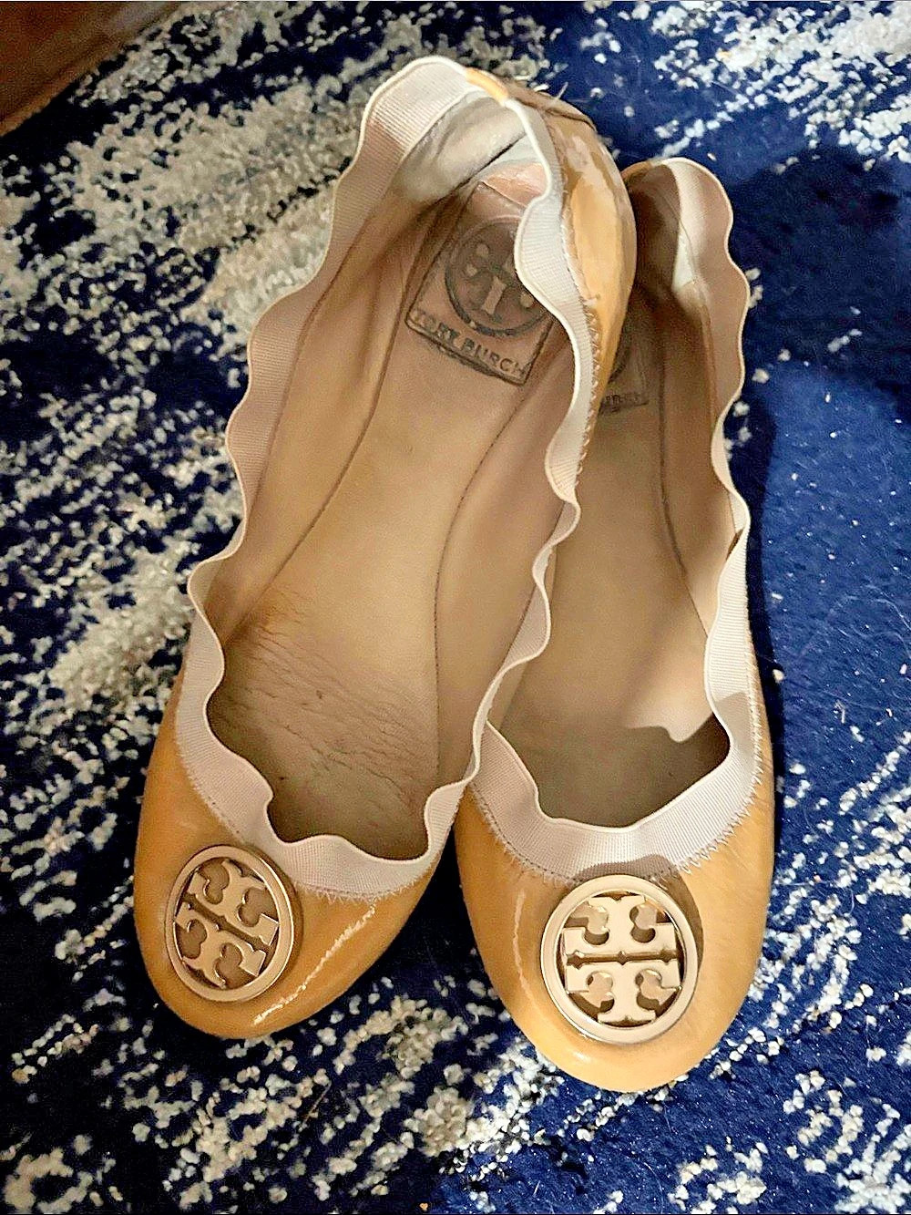 Tory Burch Minnie Travel Ballet Flat Brown Ballet Flats